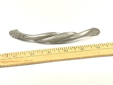 KBC Vintage Drawer Pull Fixed Handle Hammered Nickel Twist 5.15" OCB lot#7414