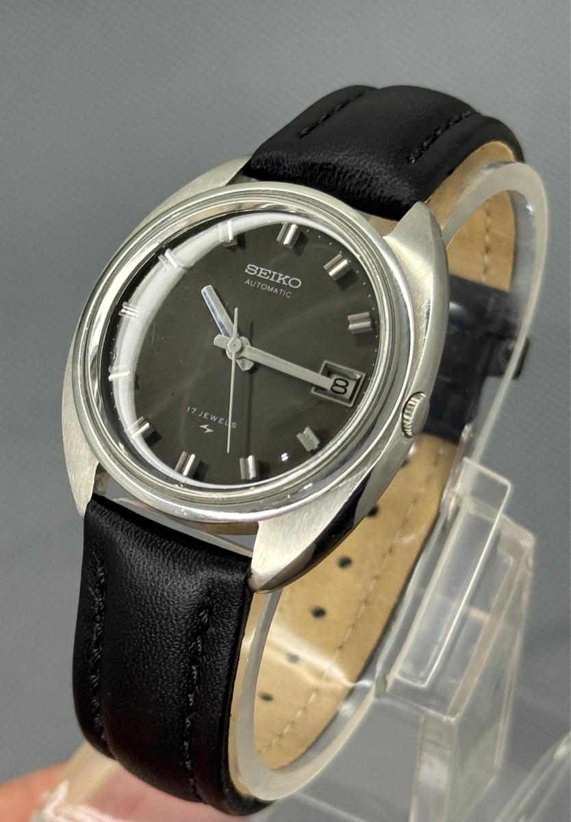 Rare Vintage Seiko 5 7005-8032 Automatic 37mm Gray Dial Date