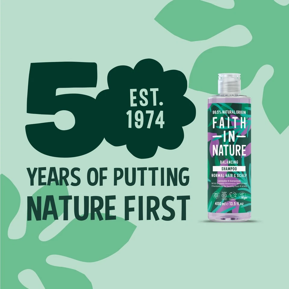 Faith In Nature Natural Lavender & Geranium Shampoo, Balancing for Normal Hair & - Image 2 of 4