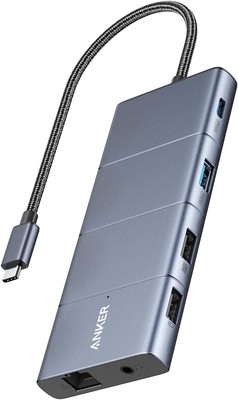 Anker 565 11-in-1 USB-C Hub Docking-Station USB-C USB-A Datenports 4K HDMI 100W