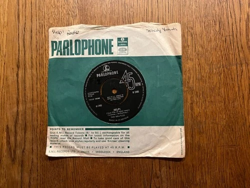 The Beatles - Help! / I'm Down (1965) 7" single VG+ 1st pressing