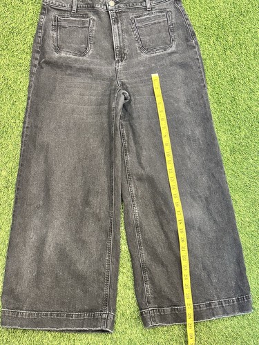 Paige Jeans Harper Ankle Damen 32 schwarz Denim weites Bein - Bild 8 von 13