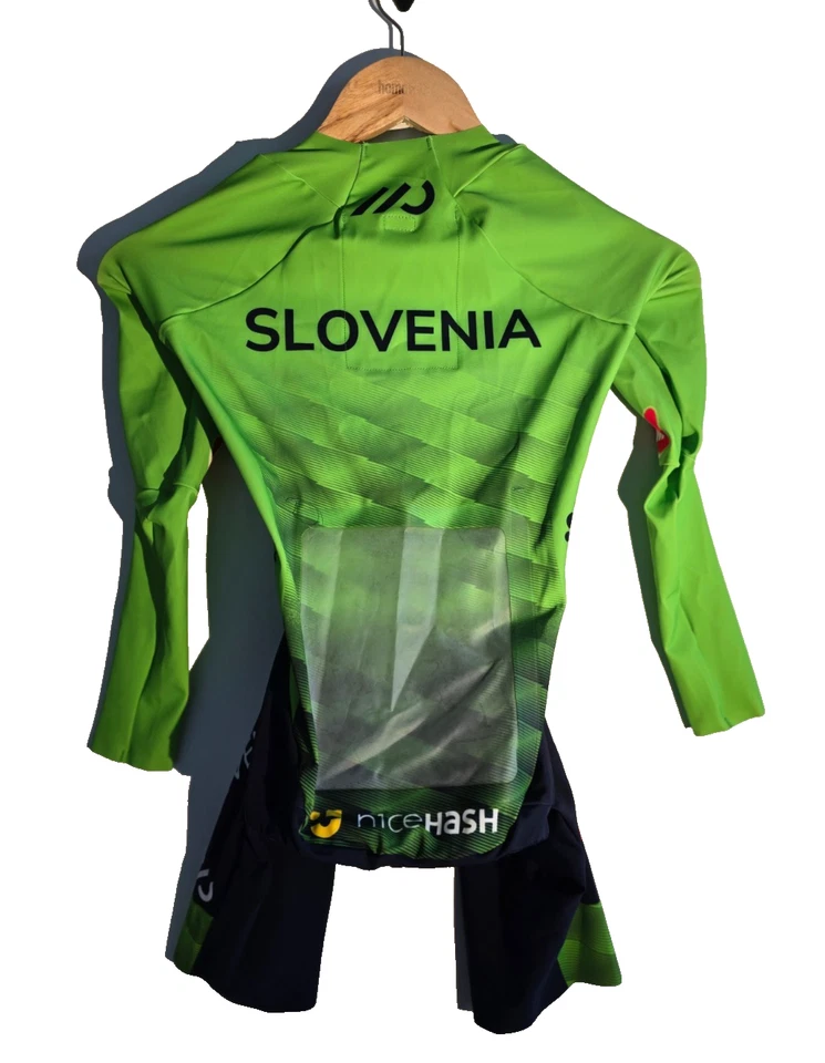 Traje de velocidad TT hecho a medida del equipo nacional original de Tadej Pogačar XS 2025 (Ruanda) Foto 4 de 4