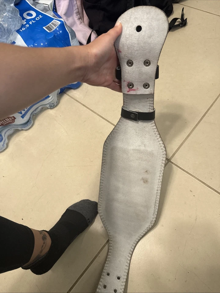 Cinturón profesional de palanca de cuero para gimnasio entrenamiento levantamiento de pesas Foto 4 de 4