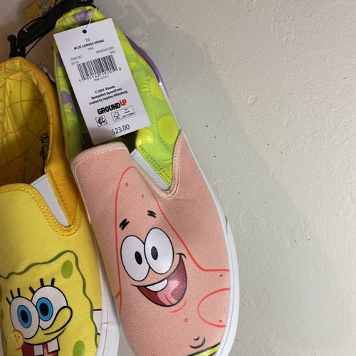 SpongeBob SquarePants & Patrick Slip-on Casual Sneakers Size 10 - Picture 4 of 6