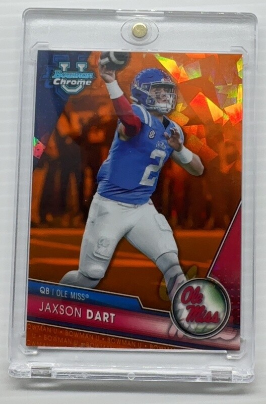 2023 Bowman University Chrome Sapphire Jaxson Dart Orange Refractor #02/25