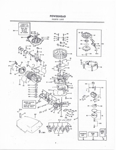 WARDS-Sea King, 6 - 15 HP '69-'77 Outboard Motor SERVICE MANUAL. - Foto 3 di 4