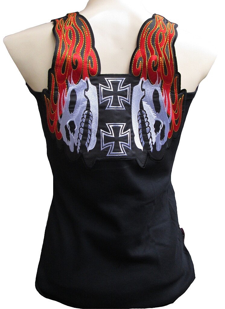 Rockabilly Punk Rock Baby Fireskull Vip Biker De Tatuaje Camiseta Tirantes S XXL