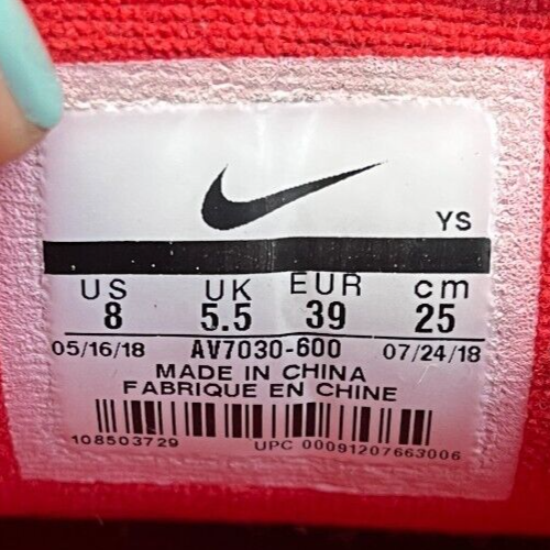 Nike M2K Tekno Mesh University Red Womens Size 8 Walking Running Shoes Sneakers - Picture 10 of 11