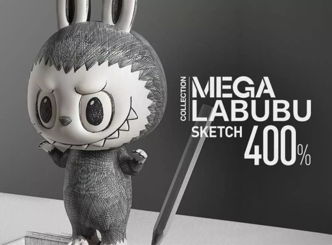 【台湾限定】⭐️sketch LABUBU⭐️【未開封】 POP MART Sketch Labubu 400% Action Figure Toys Model Gift