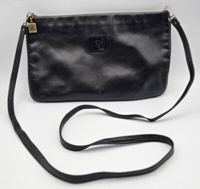 Vintage ANNE KLEIN for CALDERON Small Black Leather Soft