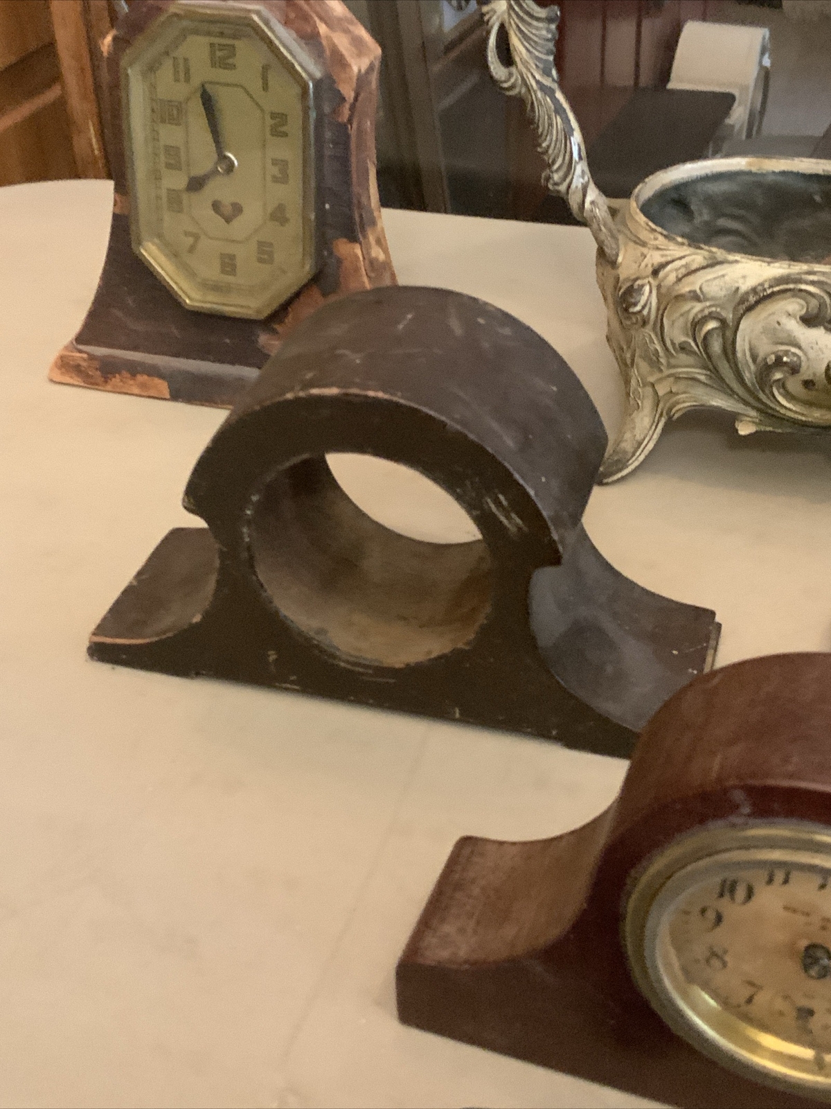 Huge Lot Of Vintage Antique Alarm Novelty Clock Parts Movements Case