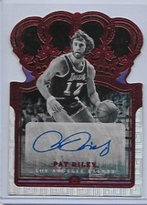 2021-22 Crown Royale Autograph PAT RILEY HOF Los Angeles Lakers Red Mojo 3/31