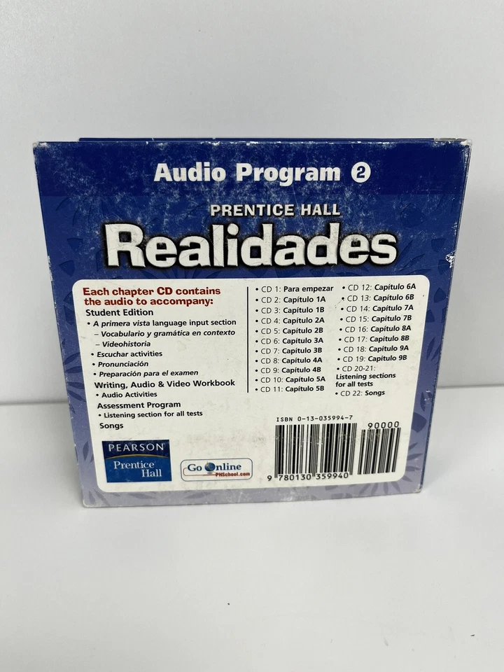 Prentice Hall Realidades Audio Program Number 2 - 22 CDs - Pearson - Spanish - Image 3 of 4