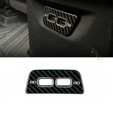 Car Rear USB Socket Switch Cover Trim For VW Golf MK8 20-2021 Steel Carbon Fiber
