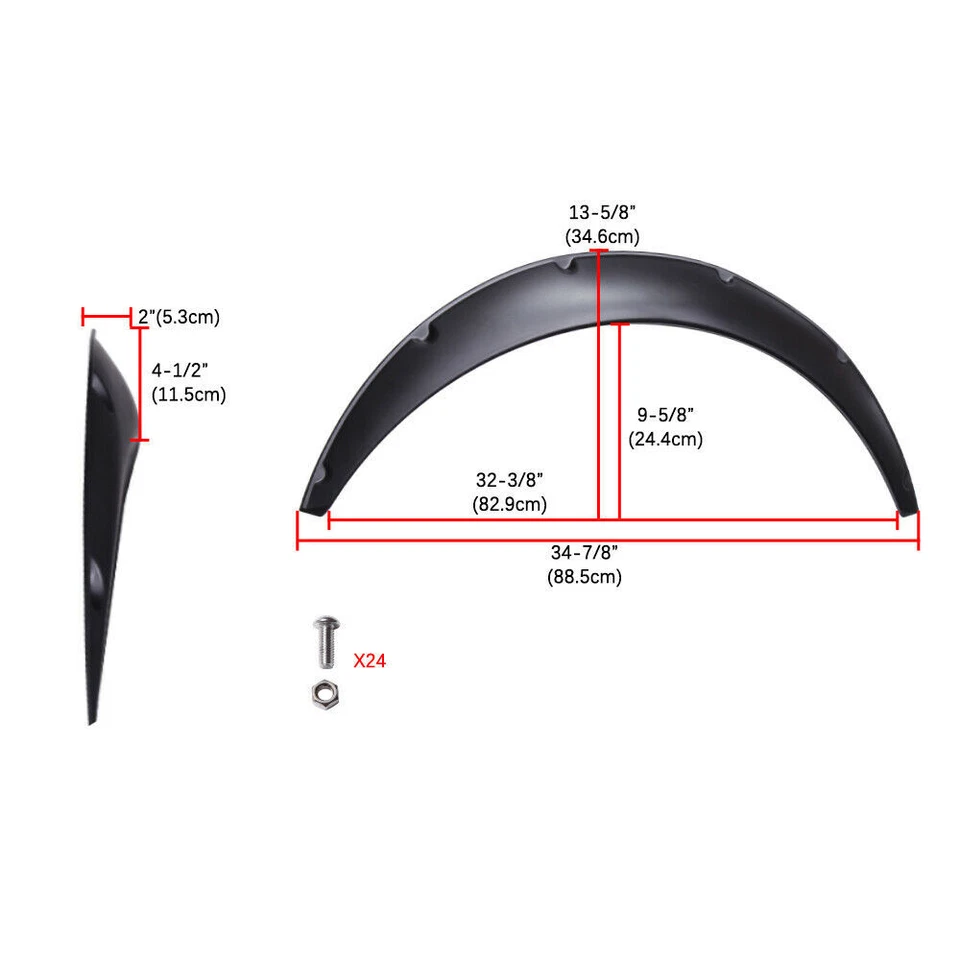 For Dodge Durango Side Skirts Extensions Splitter + Fender Flares Wheel Arches - Image 3 of 4