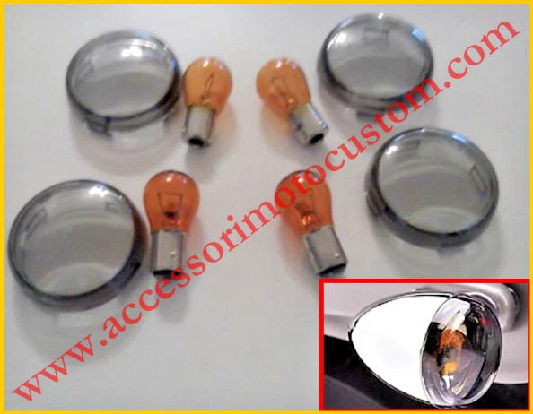 Kit Lenti Fumè Frecce Harley Davidson Softail Sportster XL Dyna Vetri Vetrini Hd - Immagine 2 di 4