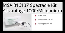 MSA Spectacle Kit use with Advantage 1000/Millennium Gas Mask Facepieces 816137