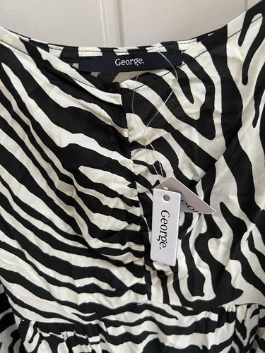 Zebra Print Maxi Dress Size 22 New With Tags stunning summer holiday dress - Picture 4 of 7