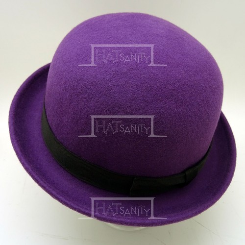 FASHION Wool Felt Soft Bowler Top Hat 