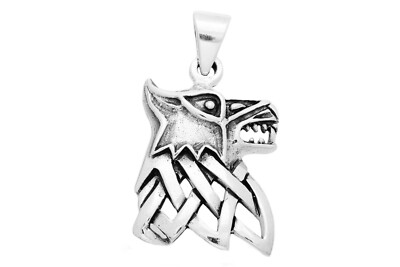 Fenrir Wikinger Fenris Wolf Anhänger 925er Silber Symbol Schmuck Neu