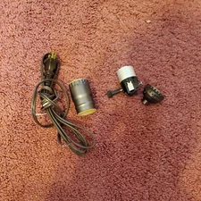 Lamp   Kit   3-Way Socket antique brass with 6" Cord New in package