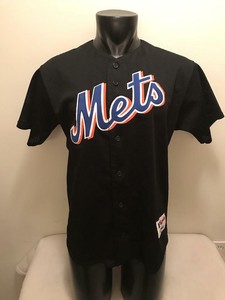 black mets jersey men's