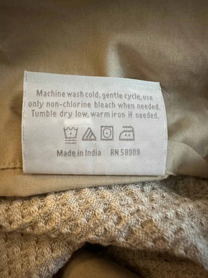 MODERNE Noble Excellence бежевый хлопковый льняной текстурированный KING sham - Изображение 4 из 4