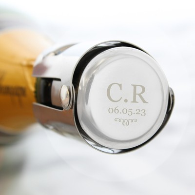 Gravierter Flaschenstopper. Personalisierter Stopper. Prosecco/Champagner/Weinstecker