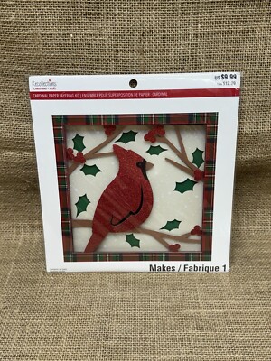 Recollections Christmas Cardinal Paper Layering Craft Kit - New!