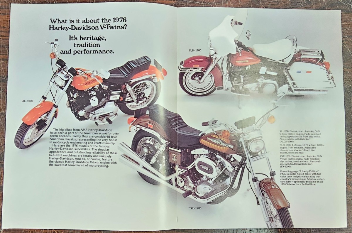 VTG 1976 Harley Davidson V-Twin Electra Glide Sportster Superglide