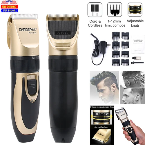 Rechargeable Men Hair Clippers Professional Cordless Trimmers Barber Haircut kit