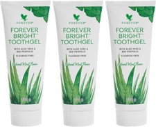 Forever Living Dentifricio 3 tubetti Bright Toothgel aloe+propoli SENZA fluoro