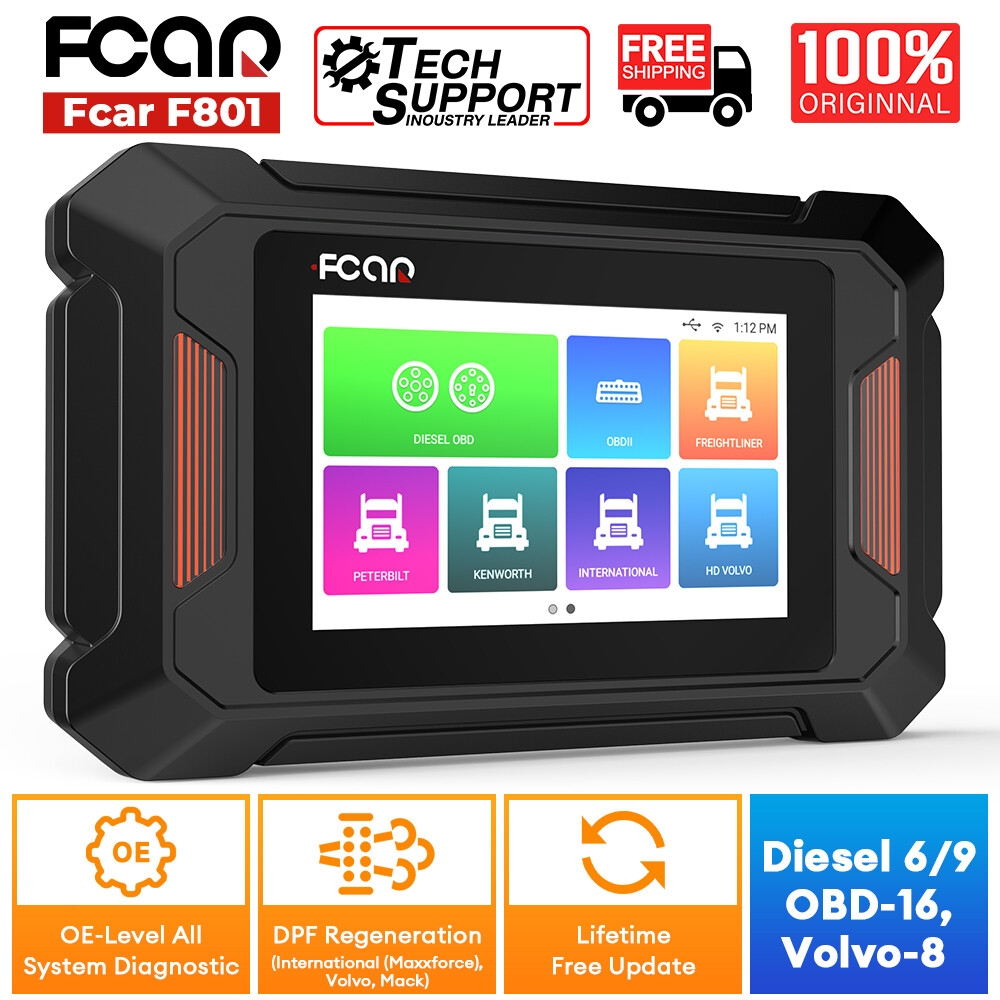 FCAR F801 OBD2 Diesel Scanner Tool DPF Regeneration Heavy Duty