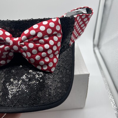 Disney Parks Minnie Mouse Sequin Retro Hat Adult Size Rare PHOTOS! This Minnie Mouse Hat from Disney World is a Blast  main image 2