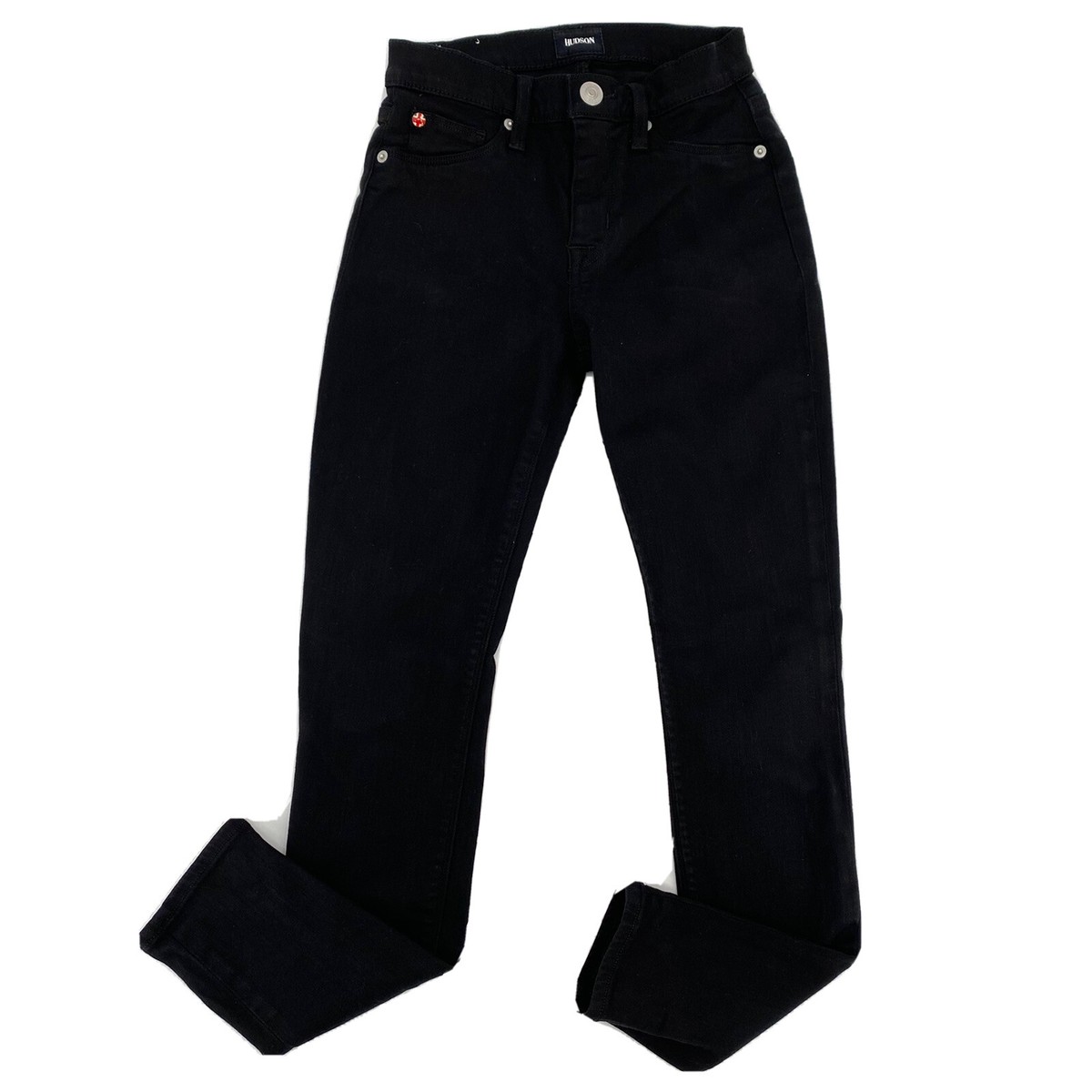 HUDSON Natalie Midrise Super Skinny Ankle Black Jeans Size 25