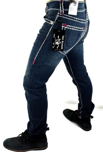 True Religion Men's Rocco Super T Relaxed Skinny Jeans - 105203 Size 46x32 - Picture 4 of 8