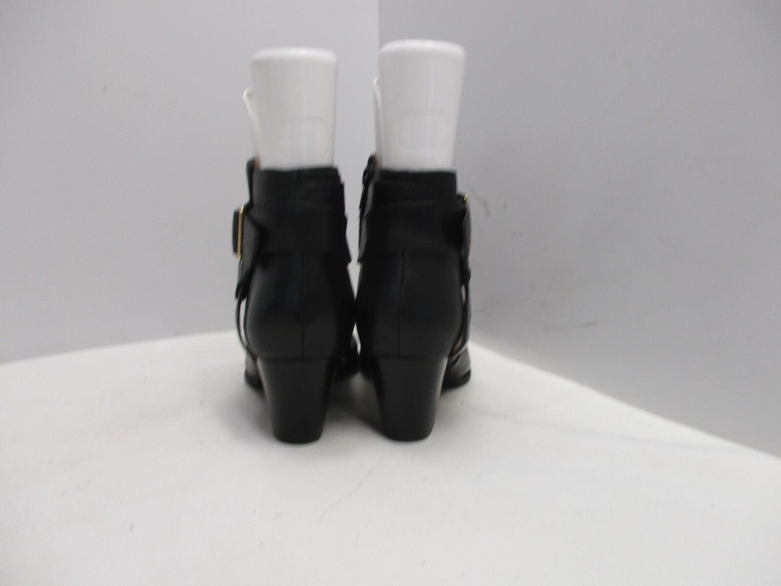 Vionic Trinity Black Leather Zip Buckle Ankle Boo… - image 6