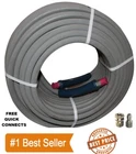 Pressure Washer Parts 100 ft foot 3/8" Gray Non-Marking 4000psi Pressure Hose QC