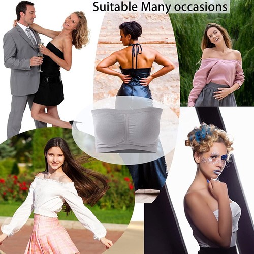 Cloudy weicher trägerloser BH, Cloudysoft Damen Komfort kabelloser Bandeau-BH - Bild 8 von 18