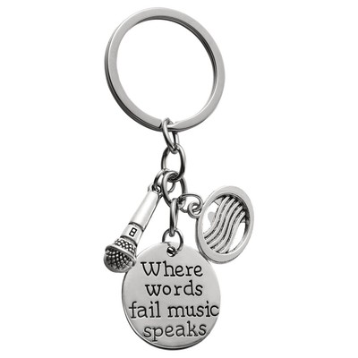 Where Words Fail Keychain Bag Charm for Lovers