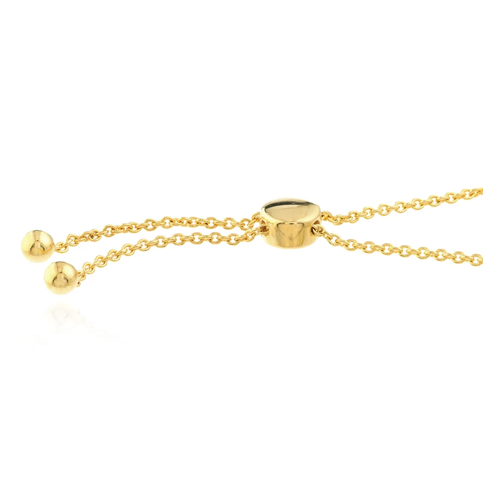 Brazalete Bolo Tenis Blanco Oro Amarillo 14K Diamante Natural 0.20CTW Ajuste 9.5". Foto 3 de 4