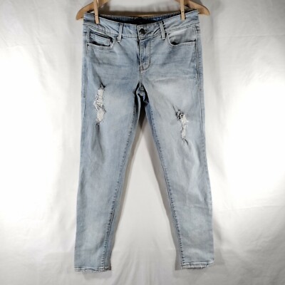 Divine Rights of Denim Skinny Jeans Womens Sz 29 Mid Rise Distressed Stretch