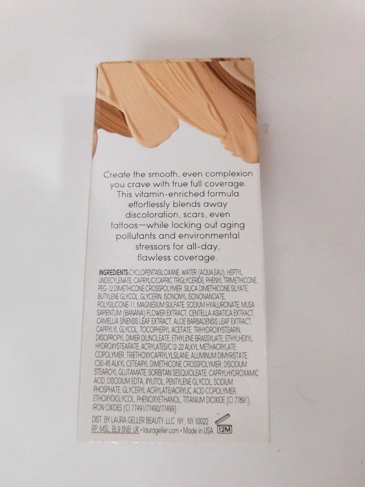 Laura Geller Cover Lock Cream Foundation HONEY 2 Fl. oz total (LOT OF 2 1oz) - Image 4 of 4