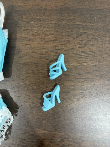 Blue Lingerie Set With Shoes For Dolls Barbie Size - Picture 3 of 7