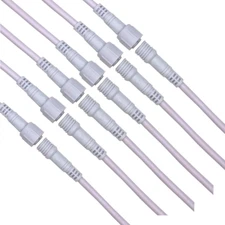 6 Pair White 4 Pin Waterproof Male Female Connector Cable RGB Led Connector 15.3