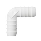 90 Degree Elbow PLASTIC BARBED JOINER REDUCER CONNECTOR PIPE HOSE Air Fuel White