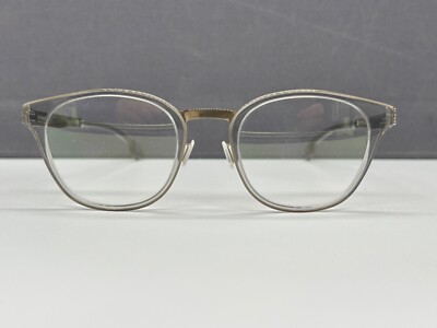 ic Berlin Brille Damen Rund grau shiny bronze panto Susan W. groß NP:499 
