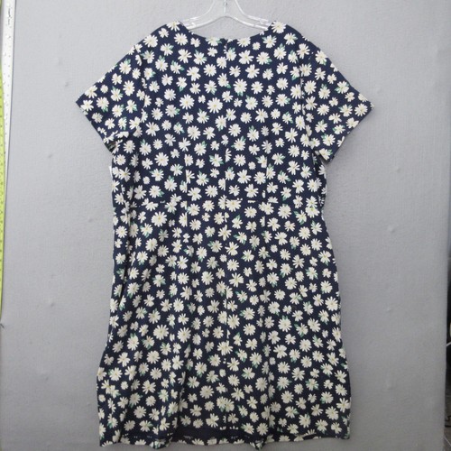 Old Navy Dress Plus 4X Blue Floral Daisy Knit Sheath Ponte Knit Comfort Zip NWT - Picture 9 of 11