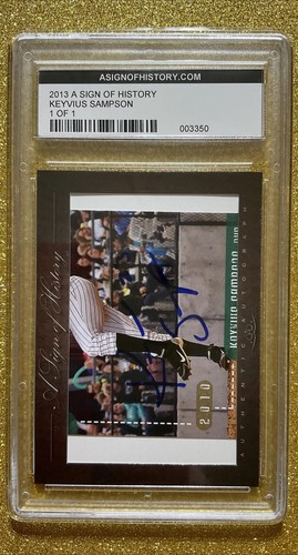 2013 A SIGN OF HISTORY KEYVIUS SAMPSON ROOKIE AUTOGRAPH 1/1 RARE C STORE NAME - Picture 5 of 8